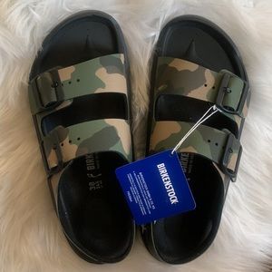 Birkenstock Camouflage Sandals with Adjustable Straps